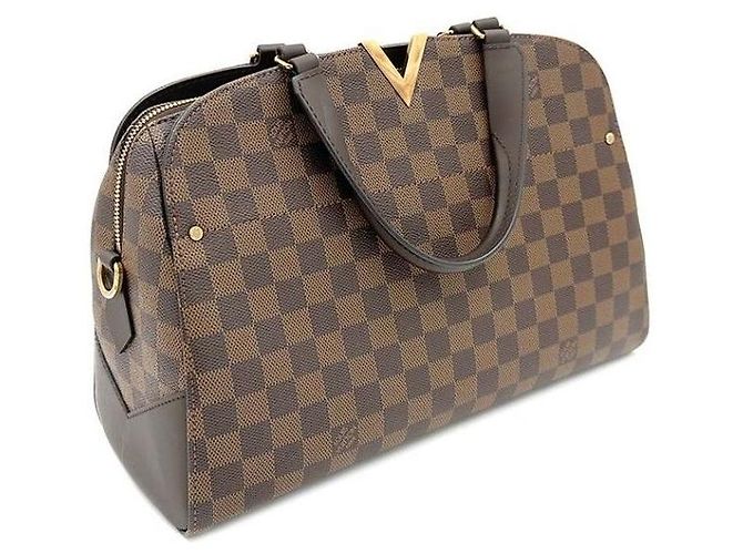 Louis Vuitton Kensington Bowling Marrone - vista 3