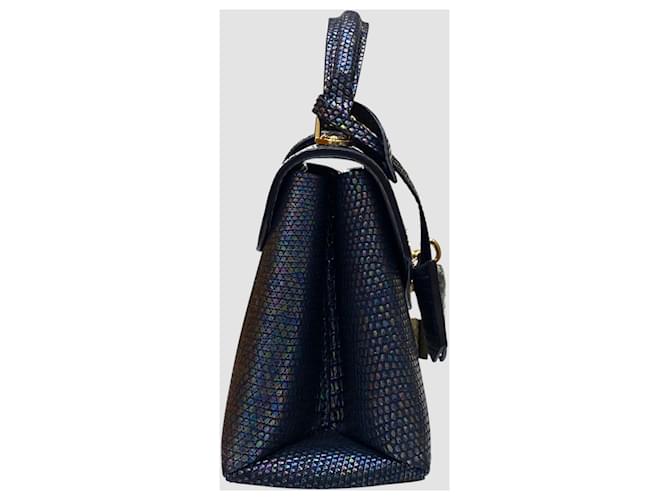 Louis Vuitton Rose de Vingt Lizard Mini Nero - vista 5