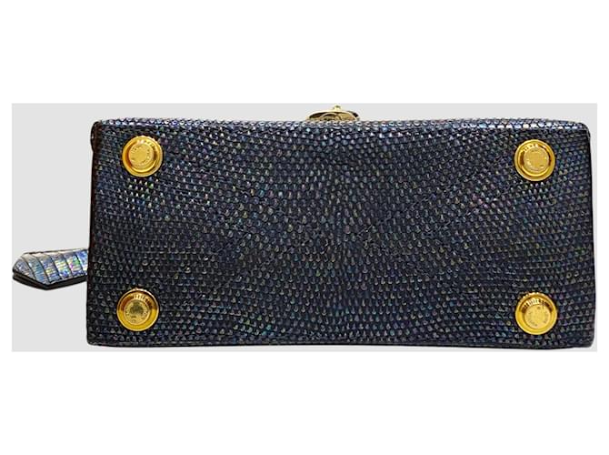Louis Vuitton Rose de Vingt Lizard Mini Nero - vista 9
