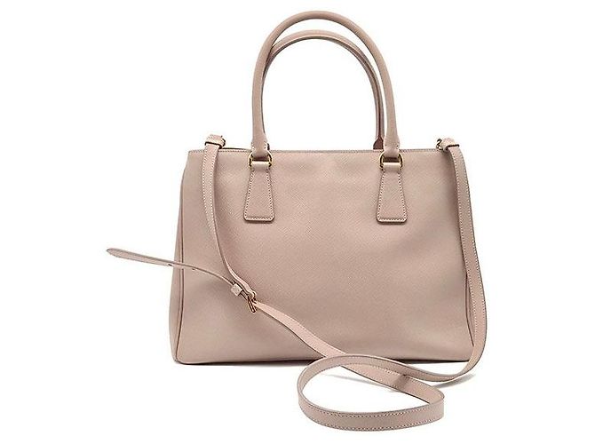 Prada Borsa Tote e Borsa a Spalla Saffiano Lux Rosa - vista 3