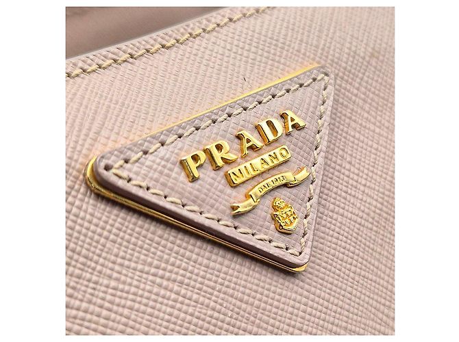 Prada Borsa Tote e Borsa a Spalla Saffiano Lux Rosa - vista 8