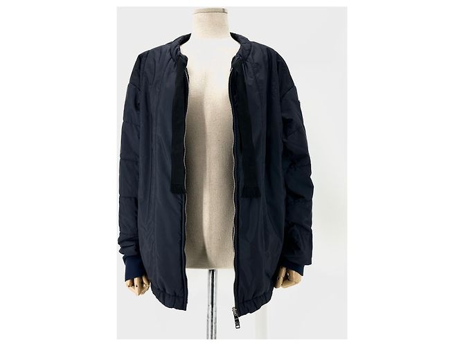 Prada Chaqueta corta acolchada ligera de Re-Nylon para mujer Negro - vista 3
