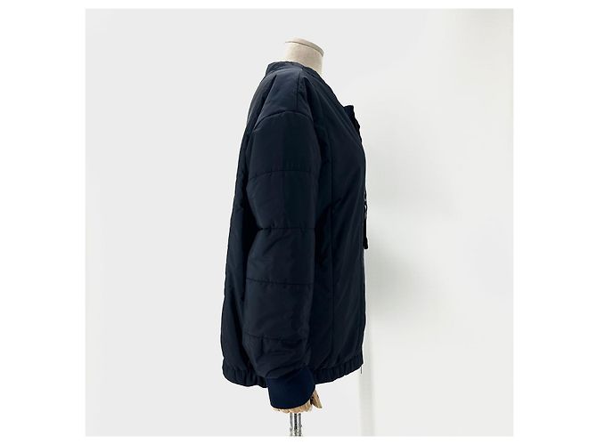 Prada Chaqueta corta acolchada ligera de Re-Nylon para mujer Negro - vista 5