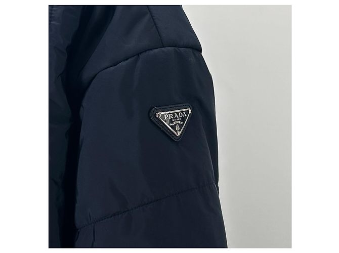 Prada Chaqueta corta acolchada ligera de Re-Nylon para mujer Negro - vista 7