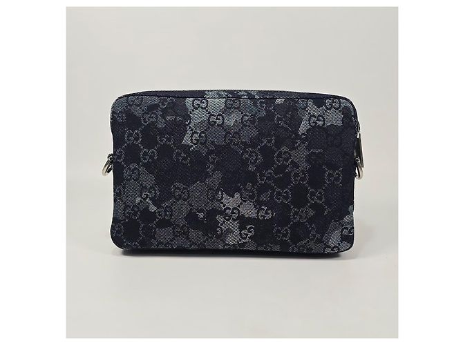 Gucci Piccola borsa a tracolla in denim Argento - vista 3