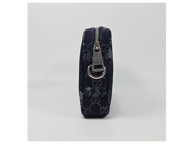 Gucci Piccola borsa a tracolla in denim Argento - vista 5