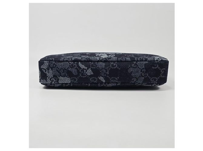 Gucci Piccola borsa a tracolla in denim Argento - vista 7