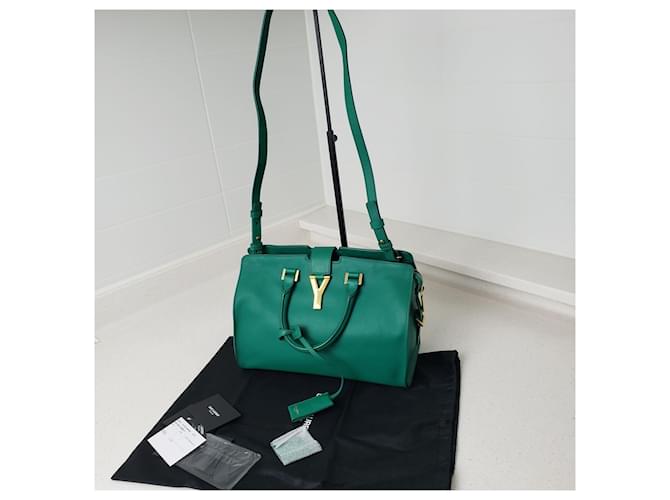Saint Laurent Cabas Y-Line Chyc Verde - vista 2