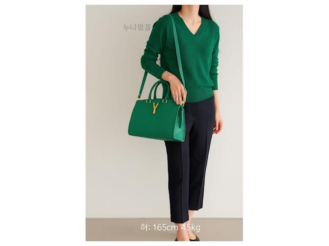 Saint Laurent Cabas Y-Line Chyc Verde - vista 4