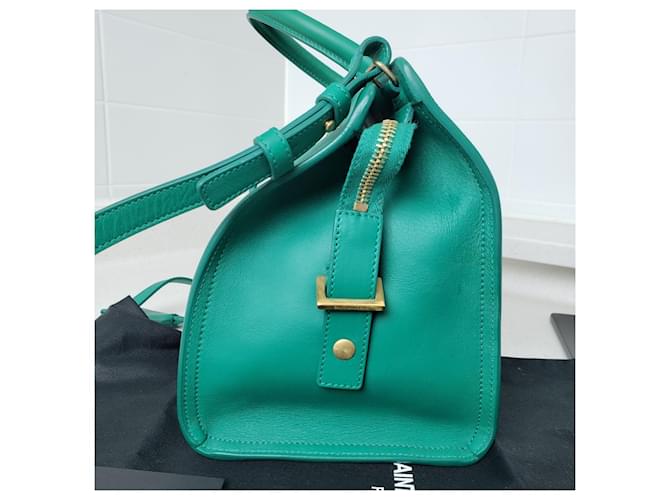 Saint Laurent Cabas Y-Line Chyc Verde - vista 7