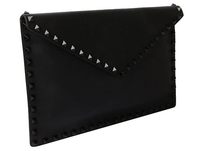 Valentino Clutch a bustina Rockstud Nero - vista 2