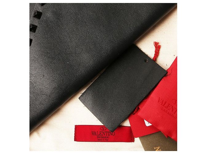 Valentino Clutch a bustina Rockstud Nero - vista 7
