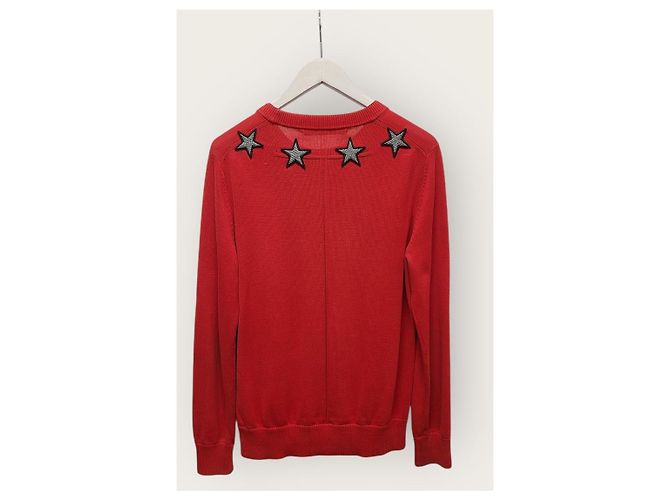 Givenchy Red Star Patch Round Knit - view 4