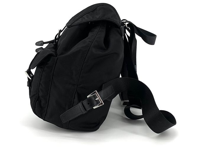 Prada Zaino Re-Nylon con logo Triangle Nero - vista 4