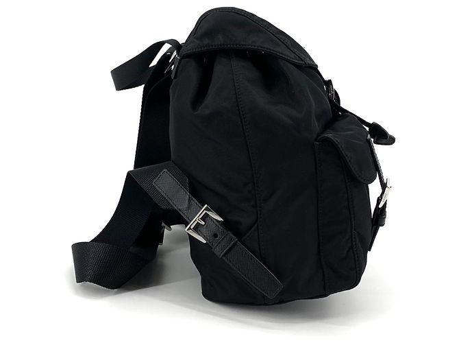 Prada Zaino Re-Nylon con logo Triangle Nero - vista 5