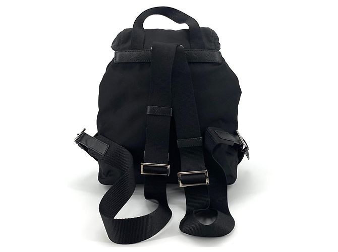 Prada Zaino Re-Nylon con logo Triangle Nero - vista 6