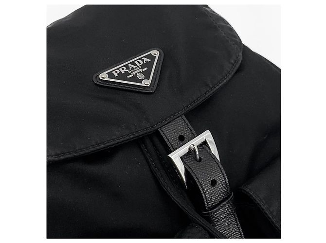 Prada Zaino Re-Nylon con logo Triangle Nero - vista 8