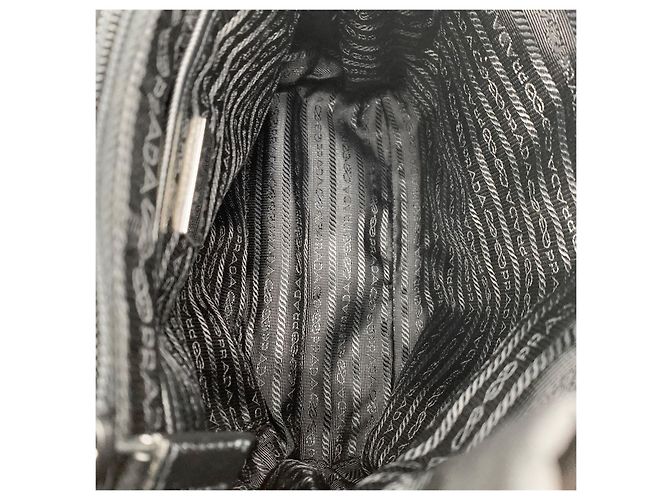 Prada Zaino Re-Nylon con logo Triangle Nero - vista 9