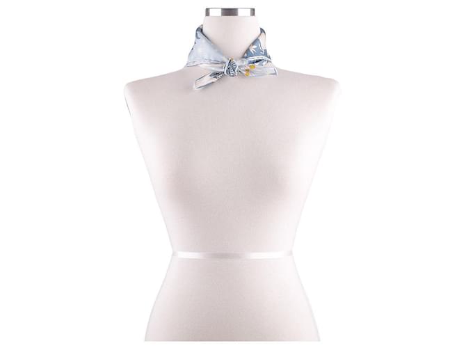 Hermès Detail-Schal Blau - Ansicht 10