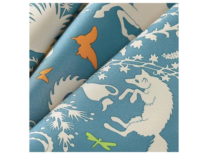 Hermès Detail-Schal Blau - Ansicht 6