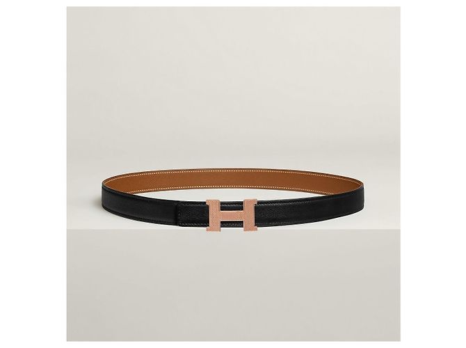 Hermès Cinturón reversible para mujer Gold/Black Girosh Pink Gold Negro - vista 8