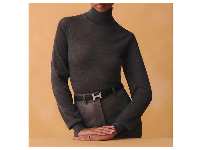 Hermès Cinturón reversible para mujer Gold/Black Girosh Pink Gold Negro - vista 9