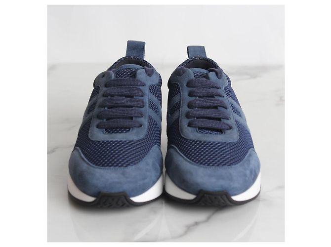 Hermès Sneakers in scamosciato Starter Blue - vista 3