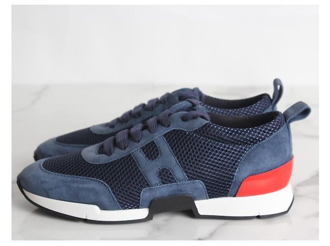 Hermès Sneakers in scamosciato Starter Blue - vista 4