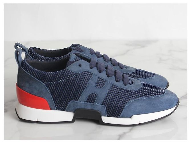 Hermès Sneakers in scamosciato Starter Blue - vista 5