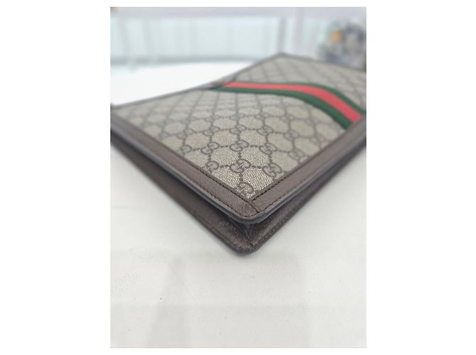Gucci Clutch Portfolio Ophidia Supreme Marrone - vista 14