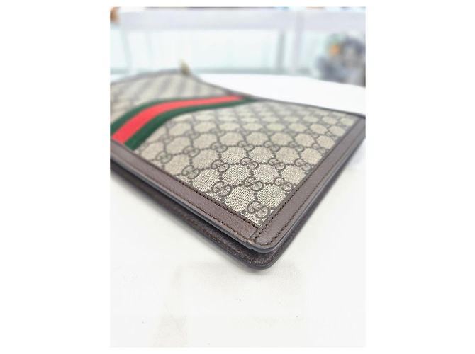 Gucci Clutch Portfolio Ophidia Supreme Marrone - vista 15