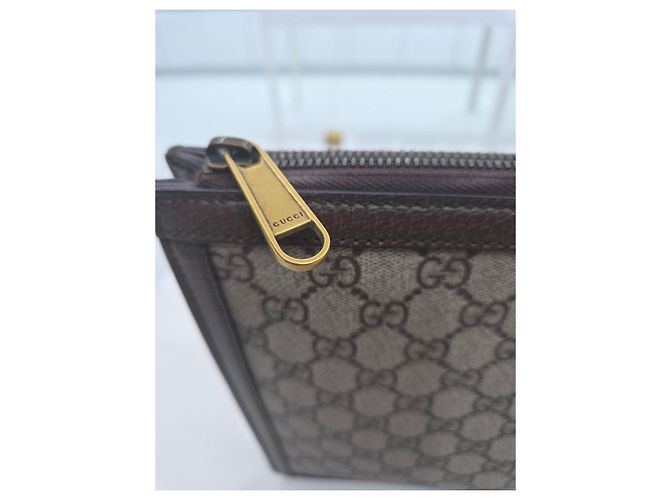 Gucci Clutch Portfolio Ophidia Supreme Marrone - vista 17