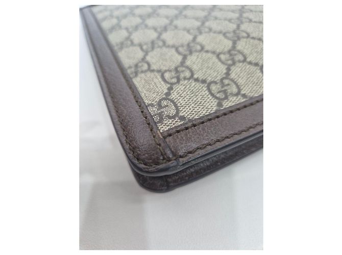 Gucci Clutch Portfolio Ophidia Supreme Marrone - vista 19
