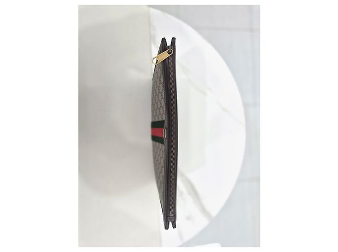 Gucci Clutch Portfolio Ophidia Supreme Marrone - vista 9