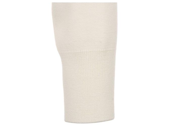 Moncler Cardigã de lã acolchoado com zíper para mulher Branco - vista 10