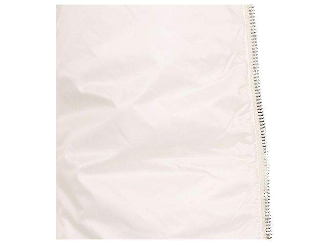Moncler Cardigã de lã acolchoado com zíper para mulher Branco - vista 11