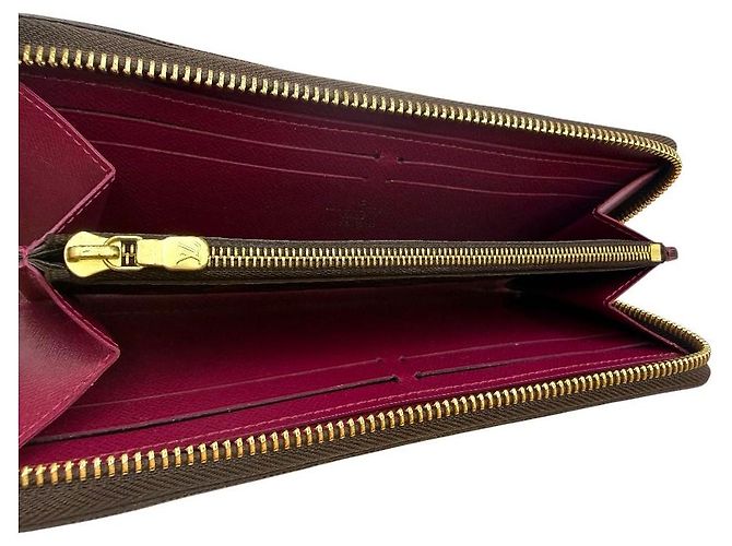 Louis Vuitton Cartera Monogram Clemence Fuchsia Castaño - vista 5