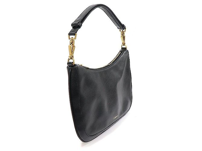 Saint Laurent Borsa Hobo a tracolla con stampa logo classico in nero - vista 2