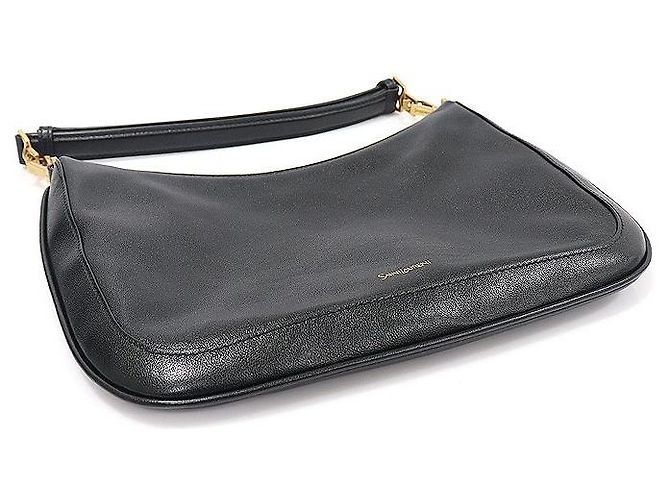 Saint Laurent Borsa Hobo a tracolla con stampa logo classico in nero - vista 4