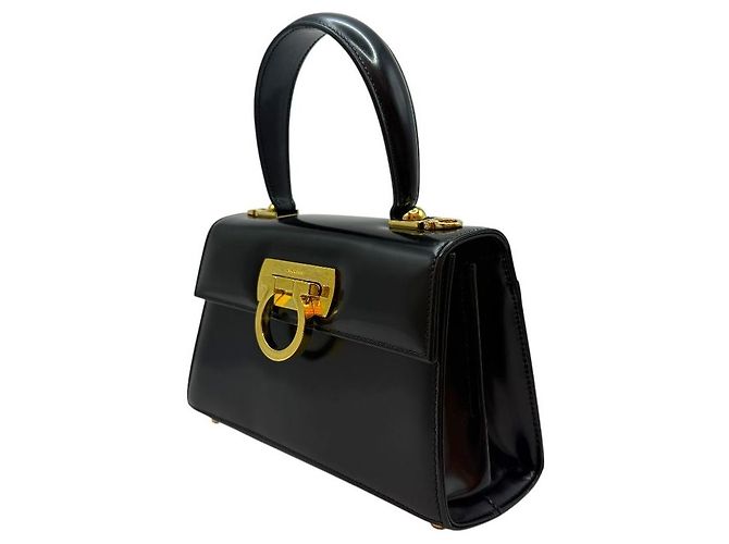 Salvatore Ferragamo Piccola borsa tote con manico superiore East West Iconic Nera - vista 3