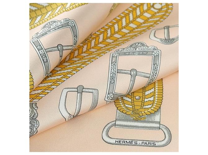 Hermès Bufanda de seda para mujer Tsar Rosa - vista 4