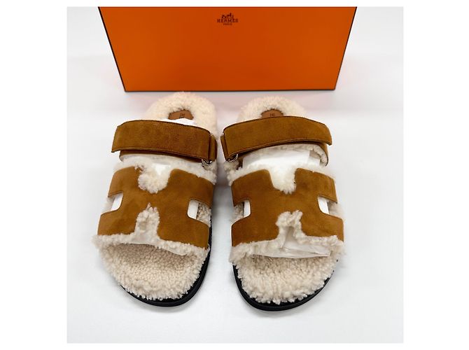 Hermès Sandali e pantofole in shearling Chypre da donna Multicolore - vista 5