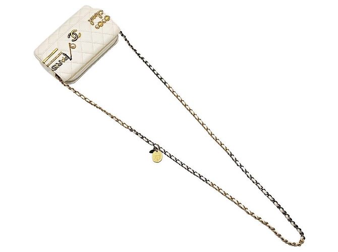Chanel Serie di borse crossbody con patta e catena Pearl Strass Signature - vista 6