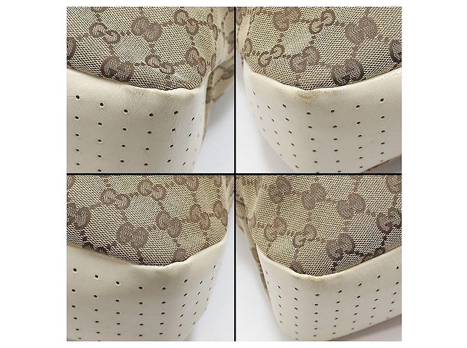 Gucci Borsa shopper a spalla in jacquard con logo GG Marrone - vista 12