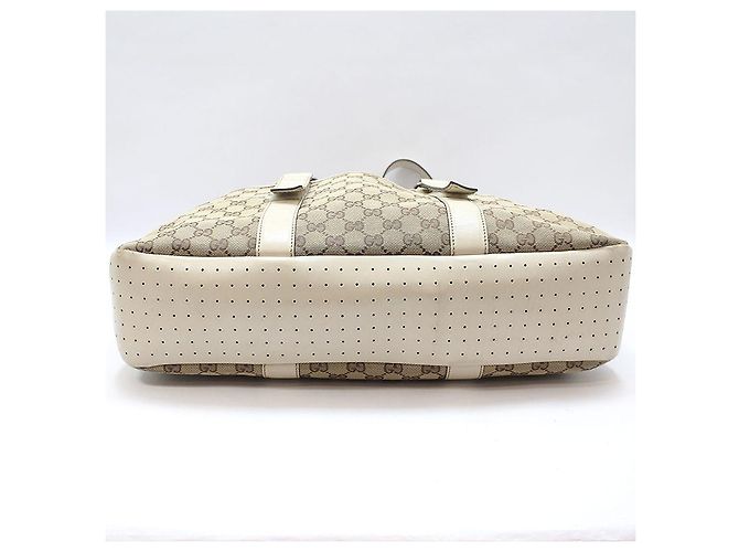 Gucci Borsa shopper a spalla in jacquard con logo GG Marrone - vista 5