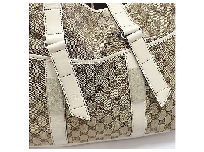 Gucci Borsa shopper a spalla in jacquard con logo GG Marrone - vista 6