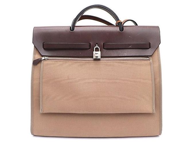 Hermès NUOVA ZIP Erlain Erbag GM Tote e Shoulder Bag Marrone - vista 3