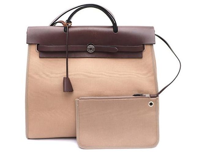 Hermès NUOVA ZIP Erlain Erbag GM Tote e Shoulder Bag Marrone - vista 9