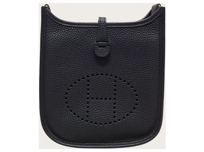 Hermès Black Noire Gold Tone Evelyn Stamp Nero - vista 2