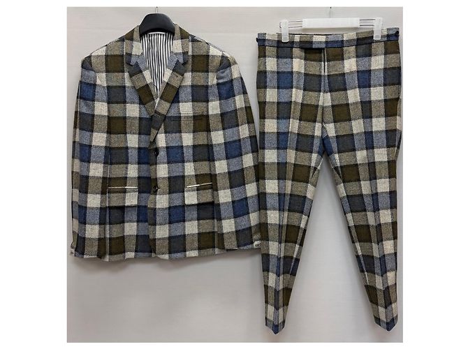 Thom Browne Terno de lã xadrez - vista 2